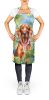 Redbone Coonhound Luau Apron Cooking Kitchen Server Baking Crafts Gardening for Adult Women Men, Unisex, Large, Multicolor