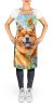Finnish Spitz in Sunflowers Apron Cooking Kitchen Server Baking Crafts Gardening for Adult Women Men, Unisex, Large, Multicolor