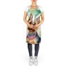 Silky Terrier Luau Apron Cooking Kitchen Server Baking Crafts Gardening for Adult Women Men, Unisex, Large, Multicolor