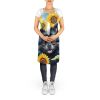 Pomeranian in Sunflowers Apron Cooking Kitchen Server Baking Crafts Gardening for Adult Women Men, Unisex, Large, Multicolor