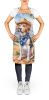 Beagle Cowboy Welcome Apron Cooking Kitchen Server Baking Crafts Gardening for Adult Women Men, Unisex, Large, Multicolor