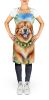 Tibetan Mastiff Luau Apron Cooking Kitchen Server Baking Crafts Gardening for Adult Women Men, Unisex, Large, Multicolor