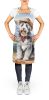 Bearded Collie Cowboy Welcome Apron Cooking Kitchen Server Baking Crafts Gardening for Adult Women Men, Unisex, Large, Multicolor