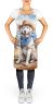 Kuvasz Cowboy Welcome Apron Cooking Kitchen Server Baking Crafts Gardening for Adult Women Men, Unisex, Large, Multicolor