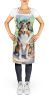 Sheltie Spring Path Apron Cooking Kitchen Server Baking Crafts Gardening for Adult Women Men, Unisex, Large, Multicolor
