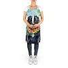 Black Pug Luau Apron Cooking Kitchen Server Baking Crafts Gardening for Adult Women Men, Unisex, Large, Multicolor