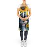 Portuguese Water Dog in Sunflowers Apron Cooking Kitchen Server Baking Crafts Gardening for Adult Women Men, Unisex, Large, Multicolor
