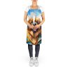 Tibetan Mastiff in Sunflowers Apron Cooking Kitchen Server Baking Crafts Gardening for Adult Women Men, Unisex, Large, Multicolor