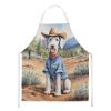 Bedlington Terrier Cowboy Welcome Apron Cooking Kitchen Server Baking Crafts Gardening for Adult Women Men, Unisex, Large, Multicolor