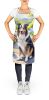 Collie Spring Path Apron Cooking Kitchen Server Baking Crafts Gardening for Adult Women Men, Unisex, Large, Multicolor