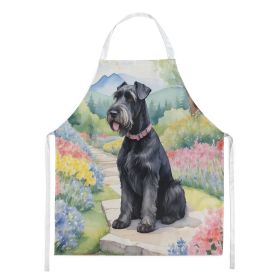 Giant Schnauzer Spring Path Apron Cooking Kitchen Server Baking Crafts Gardening for Adult Women Men, Unisex, Large, Multicolor