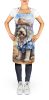 Bergamasco Sheepdog Cowboy Welcome Apron Cooking Kitchen Server Baking Crafts Gardening for Adult Women Men, Unisex, Large, Multicolor