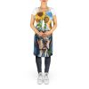 Bluetick Coonhound in Sunflowers Apron Cooking Kitchen Server Baking Crafts Gardening for Adult Women Men, Unisex, Large, Multicolor