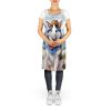 Siberian Husky Cowboy Welcome Apron Cooking Kitchen Server Baking Crafts Gardening for Adult Women Men, Unisex, Large, Multicolor