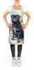 Black Pug Spring Path Apron Cooking Kitchen Server Baking Crafts Gardening for Adult Women Men, Unisex, Large, Multicolor