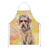 Airedale Terrier Hippie Dawg Apron Cooking Kitchen Server Baking Crafts Gardening for Adult Women Men, Unisex, Large, Multicolor