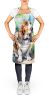 Basset Hound Spring Garden Apron Cooking Kitchen Server Baking Crafts Gardening for Adult Women Men, Unisex, Large, Multicolor