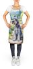 Schnauzer Spring Path Apron Cooking Kitchen Server Baking Crafts Gardening for Adult Women Men, Unisex, Large, Multicolor