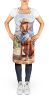 Vizsla Cowboy Welcome Apron Cooking Kitchen Server Baking Crafts Gardening for Adult Women Men, Unisex, Large, Multicolor