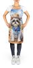 Shih Tzu Cowboy Welcome Apron Cooking Kitchen Server Baking Crafts Gardening for Adult Women Men, Unisex, Large, Multicolor