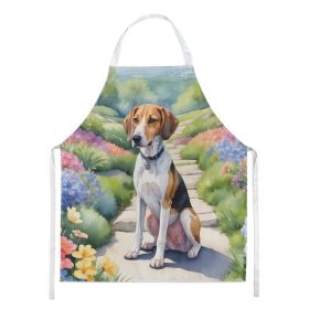 American Foxhound Spring Garden Apron Cooking Kitchen Server Baking Crafts Gardening for Adult Women Men, Unisex, Large, Multicolor
