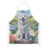 Great Pyrenees Spring Path Apron Cooking Kitchen Server Baking Crafts Gardening for Adult Women Men, Unisex, Large, Multicolor
