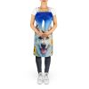 White German Shepherd in Sunflowers Apron Cooking Kitchen Server Baking Crafts Gardening for Adult Women Men, Unisex, Large, Multicolor