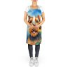 Airedale Terrier in Sunflowers Apron Cooking Kitchen Server Baking Crafts Gardening for Adult Women Men, Unisex, Large, Multicolor