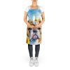 English Bulldog in Sunflowers Apron Cooking Kitchen Server Baking Crafts Gardening for Adult Women Men, Unisex, Large, Multicolor
