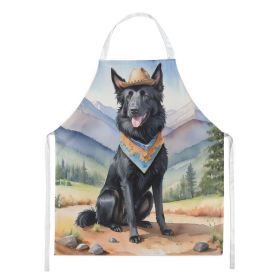 Belgian Sheepdog Cowboy Welcome Apron Cooking Kitchen Server Baking Crafts Gardening for Adult Women Men, Unisex, Large, Multicolor