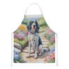 English Setter Spring Path Apron Cooking Kitchen Server Baking Crafts Gardening for Adult Women Men, Unisex, Large, Multicolor