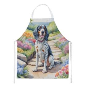English Setter Spring Path Apron Cooking Kitchen Server Baking Crafts Gardening for Adult Women Men, Unisex, Large, Multicolor