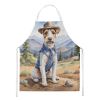 Fox Terrier Cowboy Welcome Apron Cooking Kitchen Server Baking Crafts Gardening for Adult Women Men, Unisex, Large, Multicolor