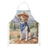 Beagle Cowboy Welcome Apron Cooking Kitchen Server Baking Crafts Gardening for Adult Women Men, Unisex, Large, Multicolor