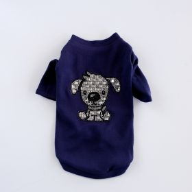 Doggie Sleeved Tee (Color: Navy, size: XXS)