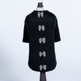 Houndstooth Dog Sweater (Color: Black, size: XXS)