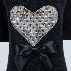 Oh my Heart Dog Sweater (Color: Black, size: XXS)