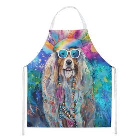 Bearded Collie Hippie Dawg Apron Cooking Kitchen Server Baking Crafts Gardening for Adult Women Men, Unisex, Large, Multicolor (default: default)
