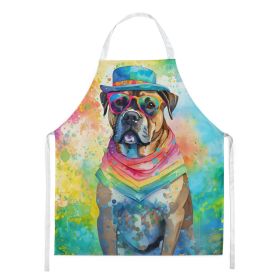 Cane Corso Hippie Dawg Apron Cooking Kitchen Server Baking Crafts Gardening for Adult Women Men, Unisex, Large, Multicolor (default: default)