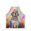 Mastiff Hippie Dawg Apron Cooking Kitchen Server Baking Crafts Gardening for Adult Women Men, Unisex, Large, Multicolor
