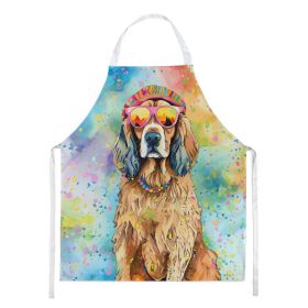 Cocker Spaniel Hippie Dawg Apron Cooking Kitchen Server Baking Crafts Gardening for Adult Women Men, Unisex, Large, Multicolor (default: default)