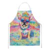 Pug Hippie Dawg Apron Cooking Kitchen Server Baking Crafts Gardening for Adult Women Men, Unisex, Large, Multicolor