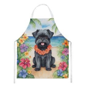 Affenpinscher Luau Apron Cooking Kitchen Server Baking Crafts Gardening for Adult Women Men, Unisex, Large, Multicolor (default: default)