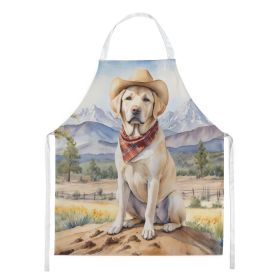 Labrador Retriever Cowboy Welcome Apron Cooking Kitchen Server Baking Crafts Gardening for Adult Women Men, Unisex, Large, Multicolor (default: default)
