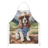 Cocker Spaniel Cowboy Welcome Apron Cooking Kitchen Server Baking Crafts Gardening for Adult Women Men, Unisex, Large, Multicolor