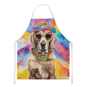 Weimaraner Hippie Dawg Apron Cooking Kitchen Server Baking Crafts Gardening for Adult Women Men, Unisex, Large, Multicolor (default: default)