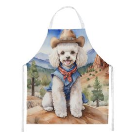 Poodle Cowboy Welcome Apron Cooking Kitchen Server Baking Crafts Gardening for Adult Women Men, Unisex, Large, Multicolor (default: default)