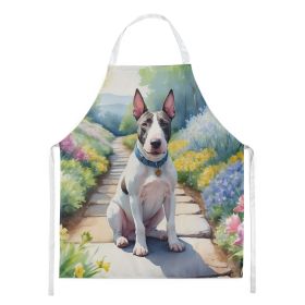 NEW Bull Terrier Spring Path Apron Cooking Kitchen Server Baking Crafts Gardening for Adult Women Men, Unisex, Large, Multicolor (default: default)