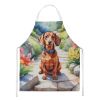 Dachshund Spring Path Apron Cooking Kitchen Server Baking Crafts Gardening for Adult Women Men, Unisex, Large, Multicolor