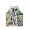 Jack Russell Terrier Spring Path Apron Cooking Kitchen Server Baking Crafts Gardening for Adult Women Men, Unisex, Large, Multicolor